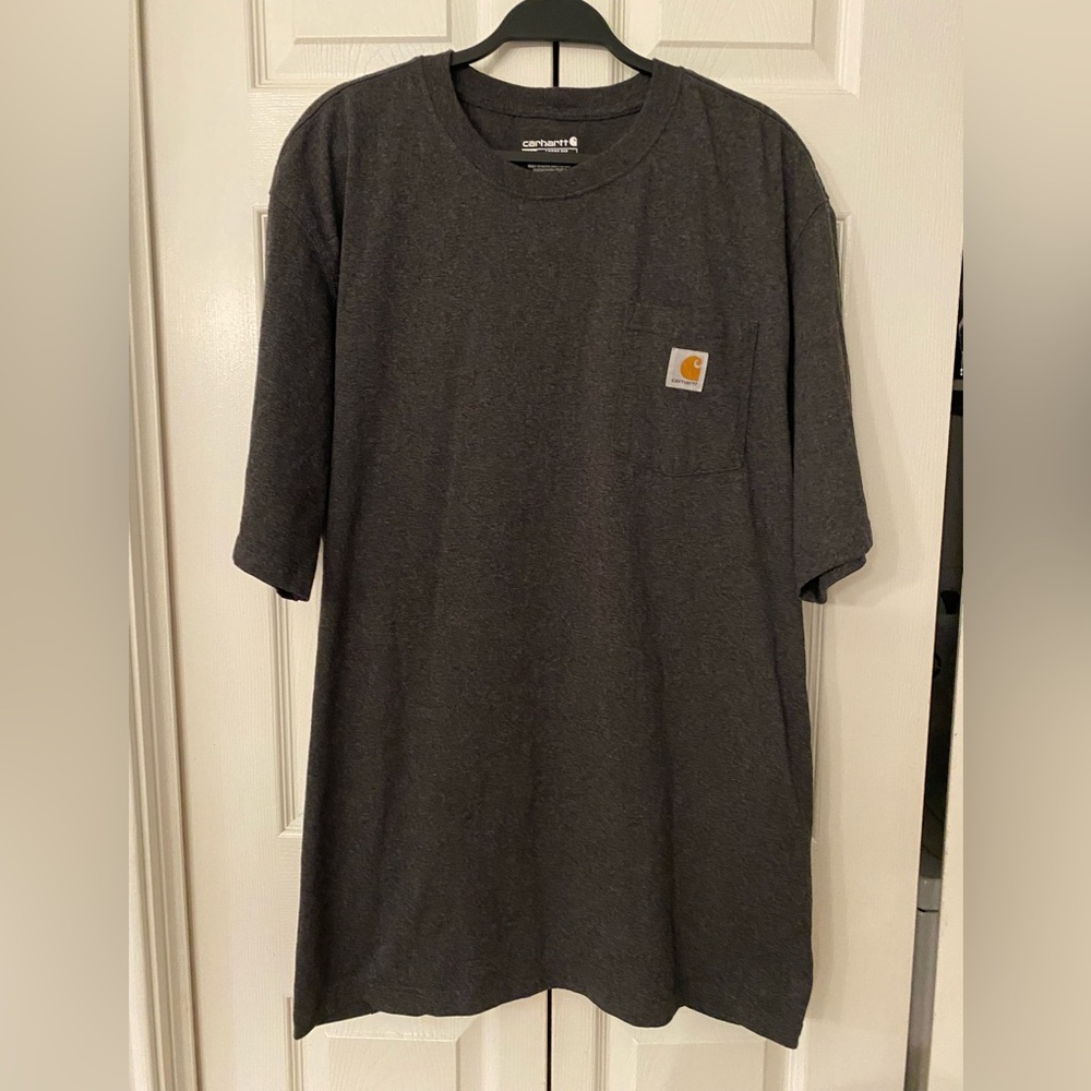 Carhartt Men's Gray Pocket T-Shirt XL Tall